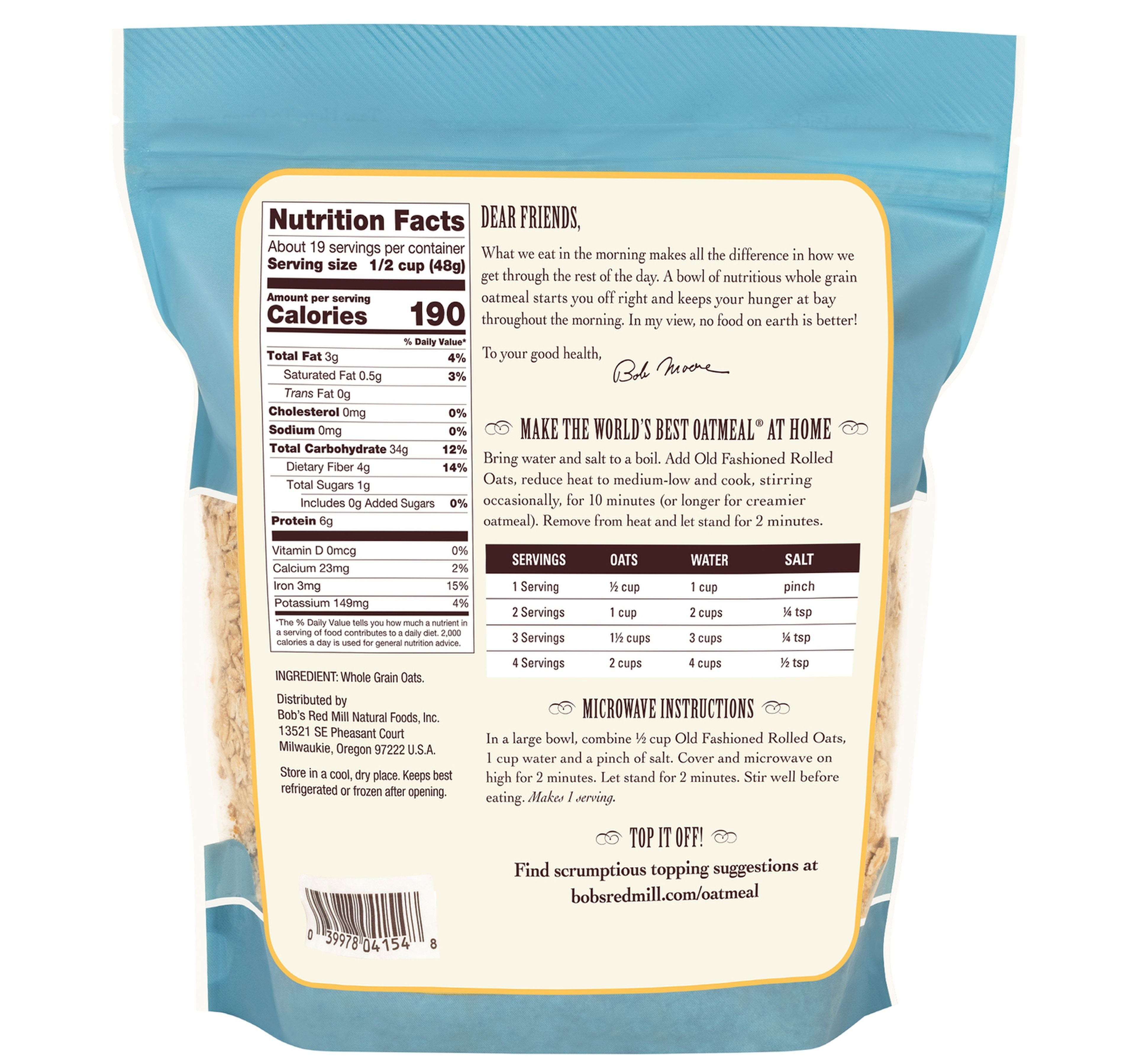 Bob's Red Mill Old Fashioned Regular Rolled Oats 907 g