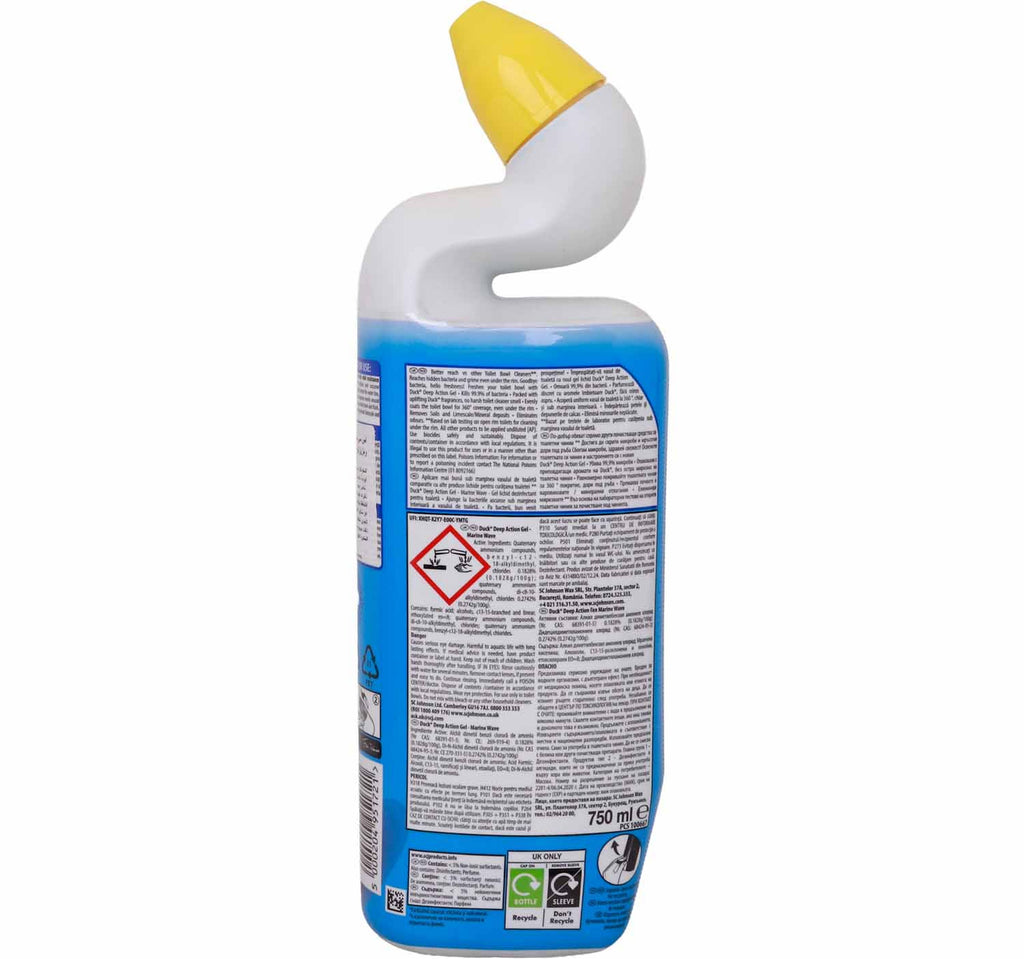 Duck Deep Action Gel Marine Wave Toilet Cleaner 750 ml