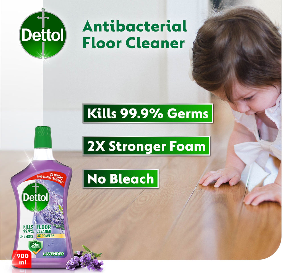 Dettol Anti-Bacterial Floor Cleaner Lavender Scent 900 ml