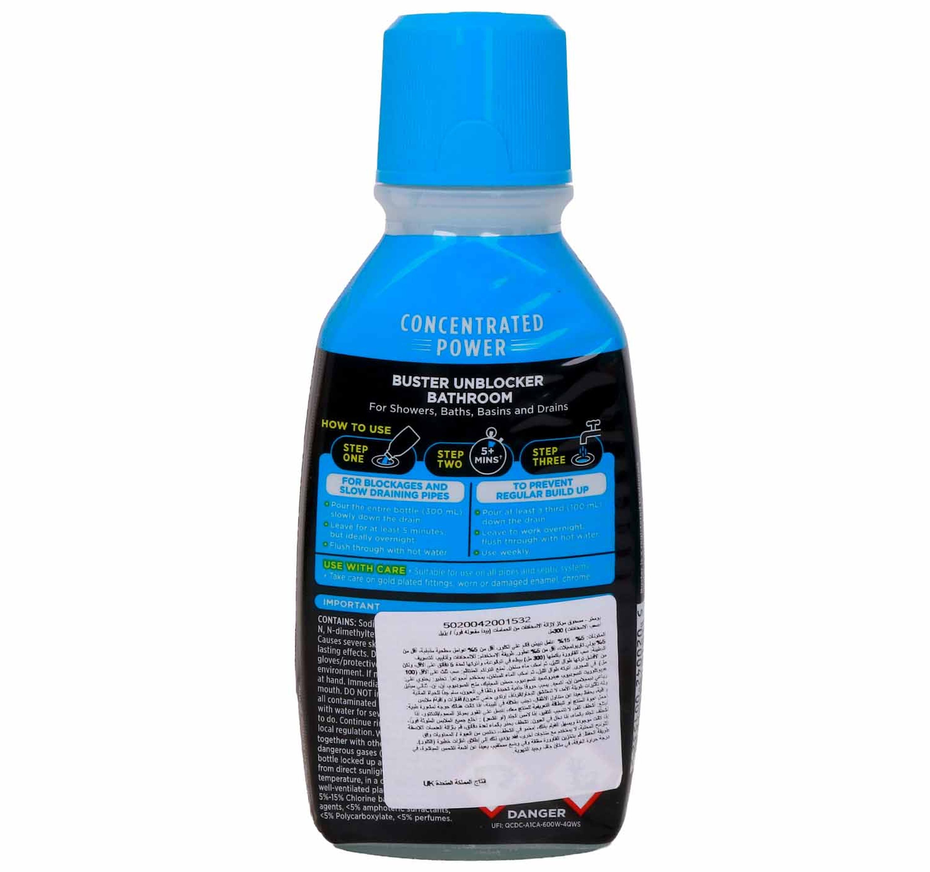 Buster Bathroom Plughole Unblocker 300 ml