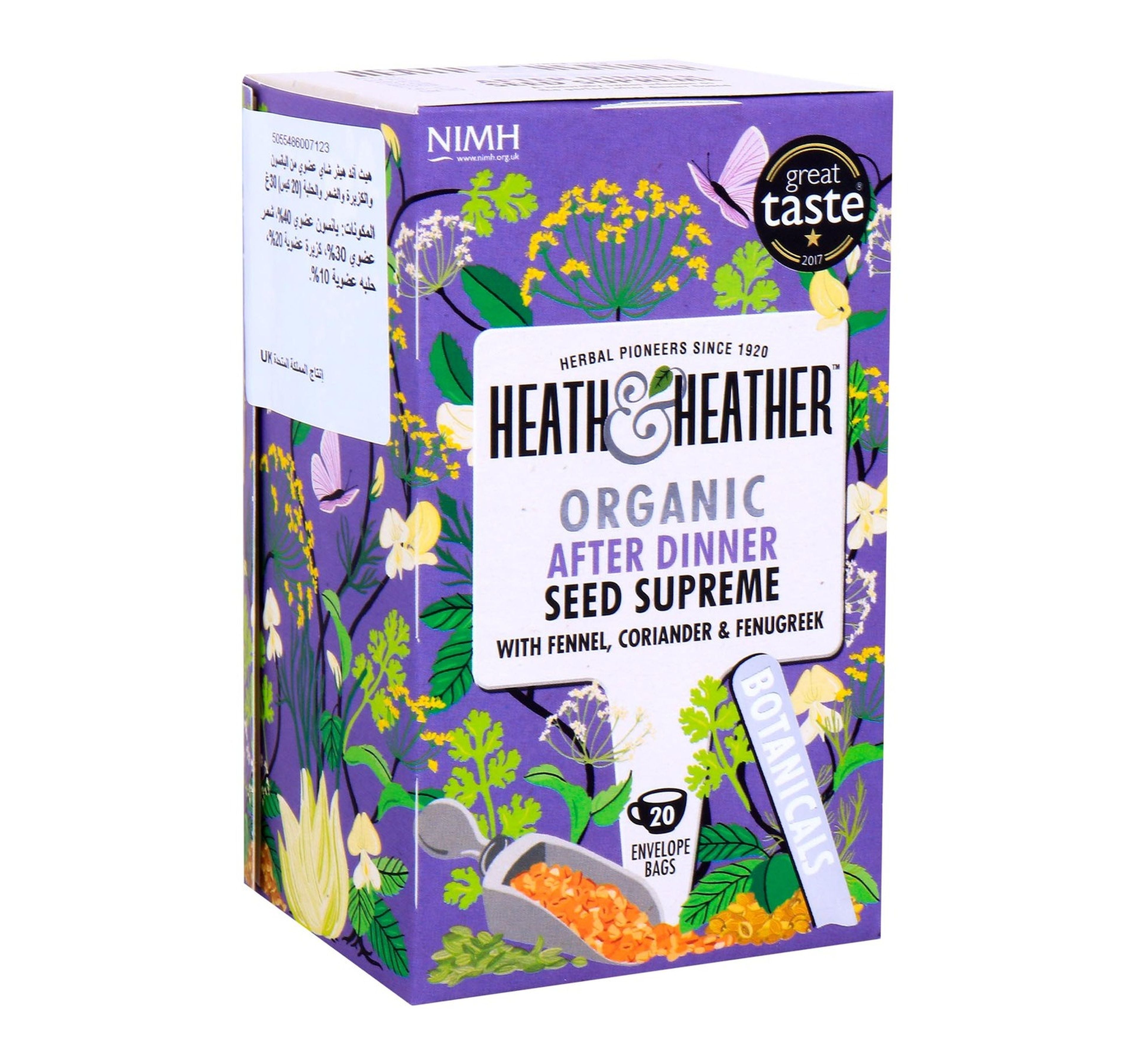 Heath & Heather Organic After Dinner Seed Supreme Tea 20pcs