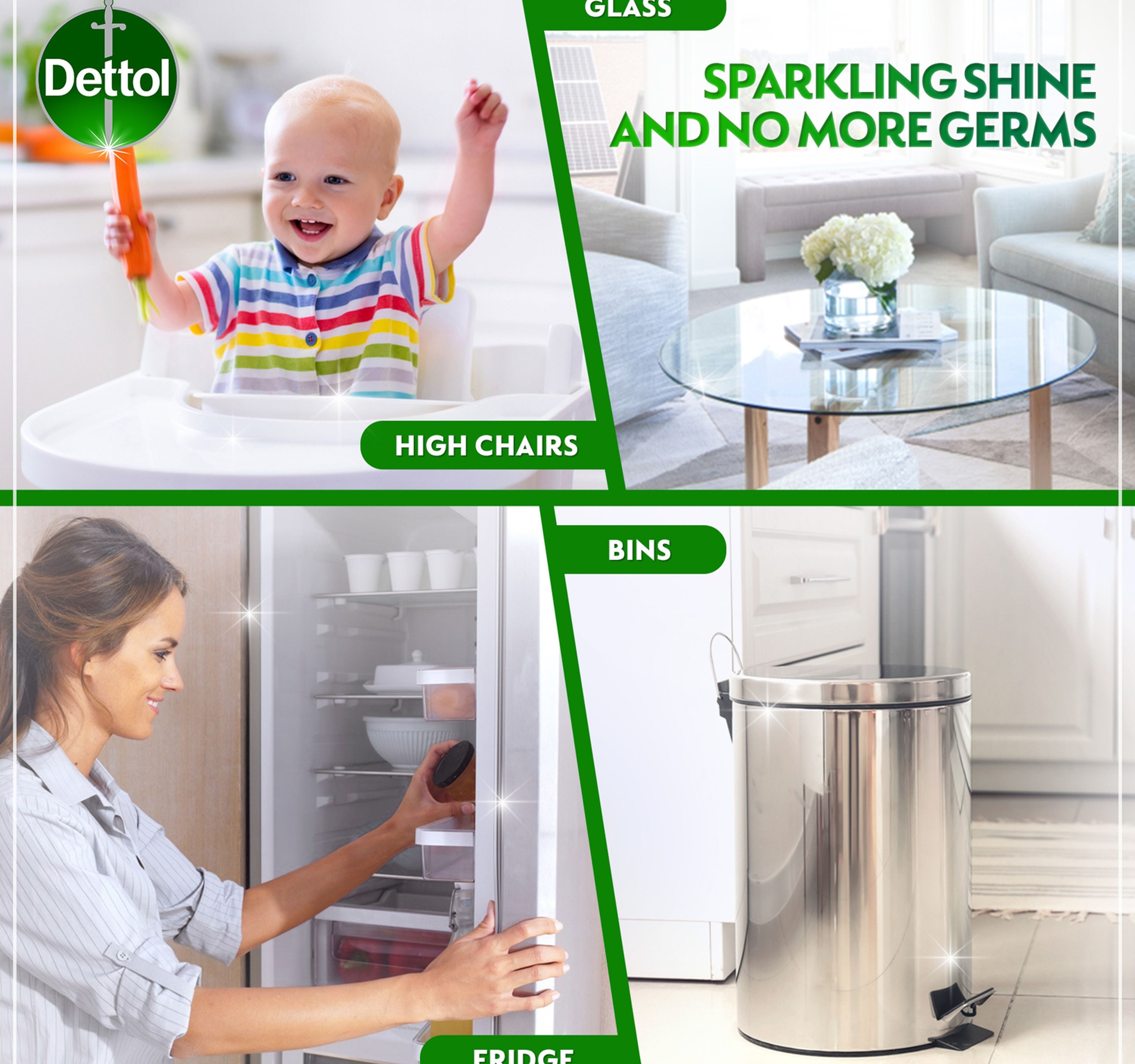 Dettol All Purpose Cleaner Spray Bottle Lemon Scent & Original Bathroom Cleaner Spray Bottle 2 x 500 ml