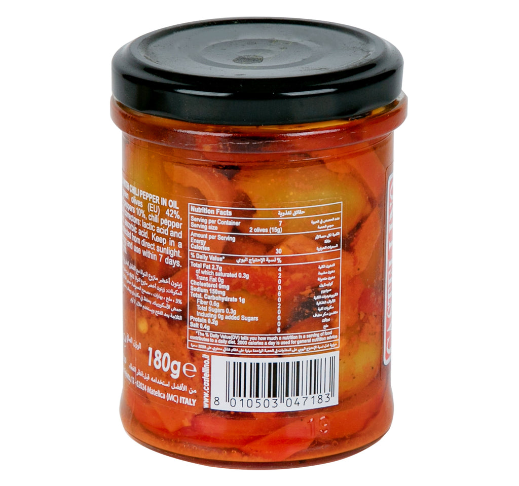 Castellino Extra Hot Spiced Olives 180 g