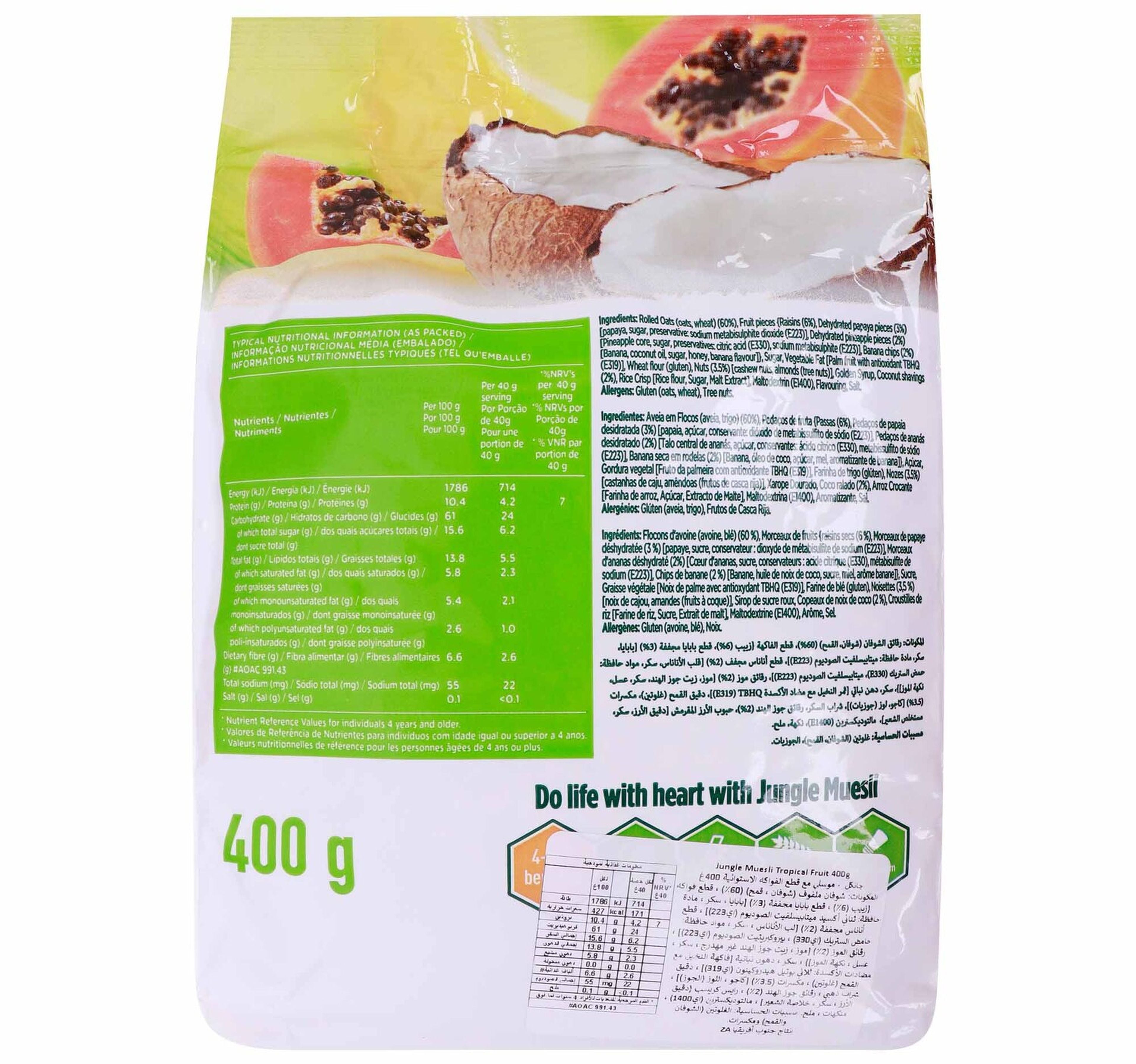 Jungle Muesli Tropical Fruit 400 g