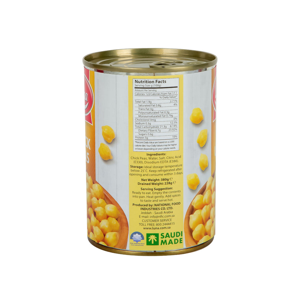 Luna Chick Peas 380 g