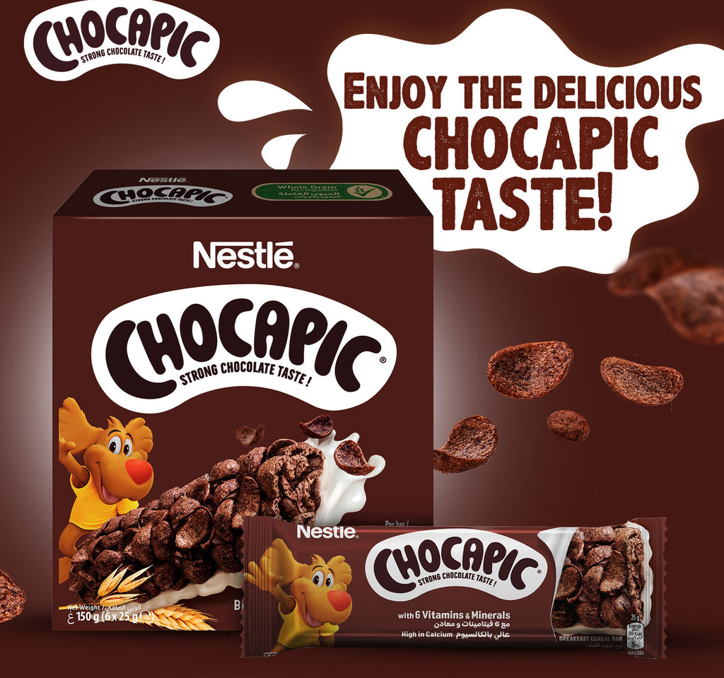 Nestle Chocapic Chocolate Breakfast Cereal Bar 6 x 25 g