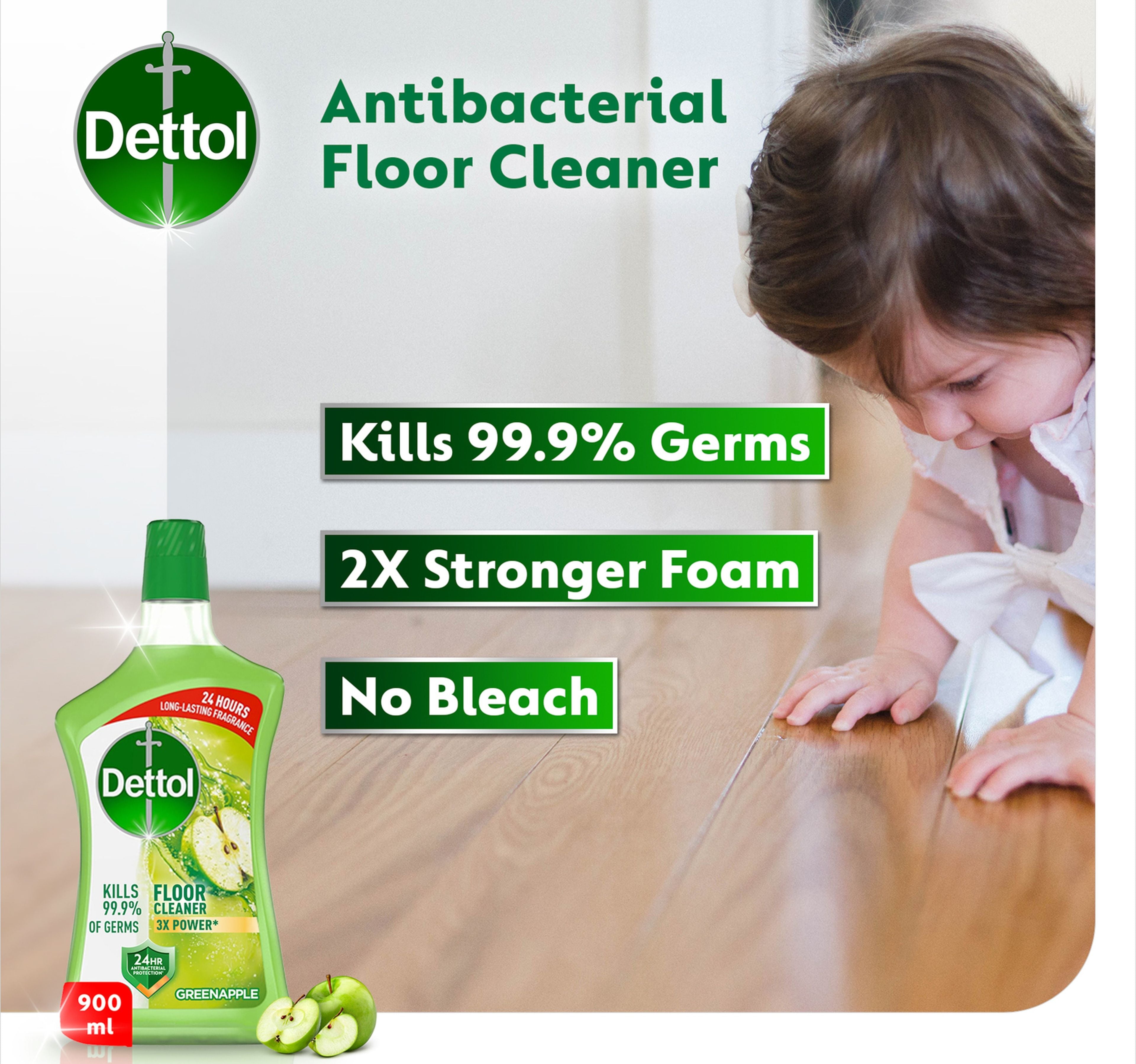 Dettol Anti-Bacterial Floor Cleaner Green Apple Scent 900 ml