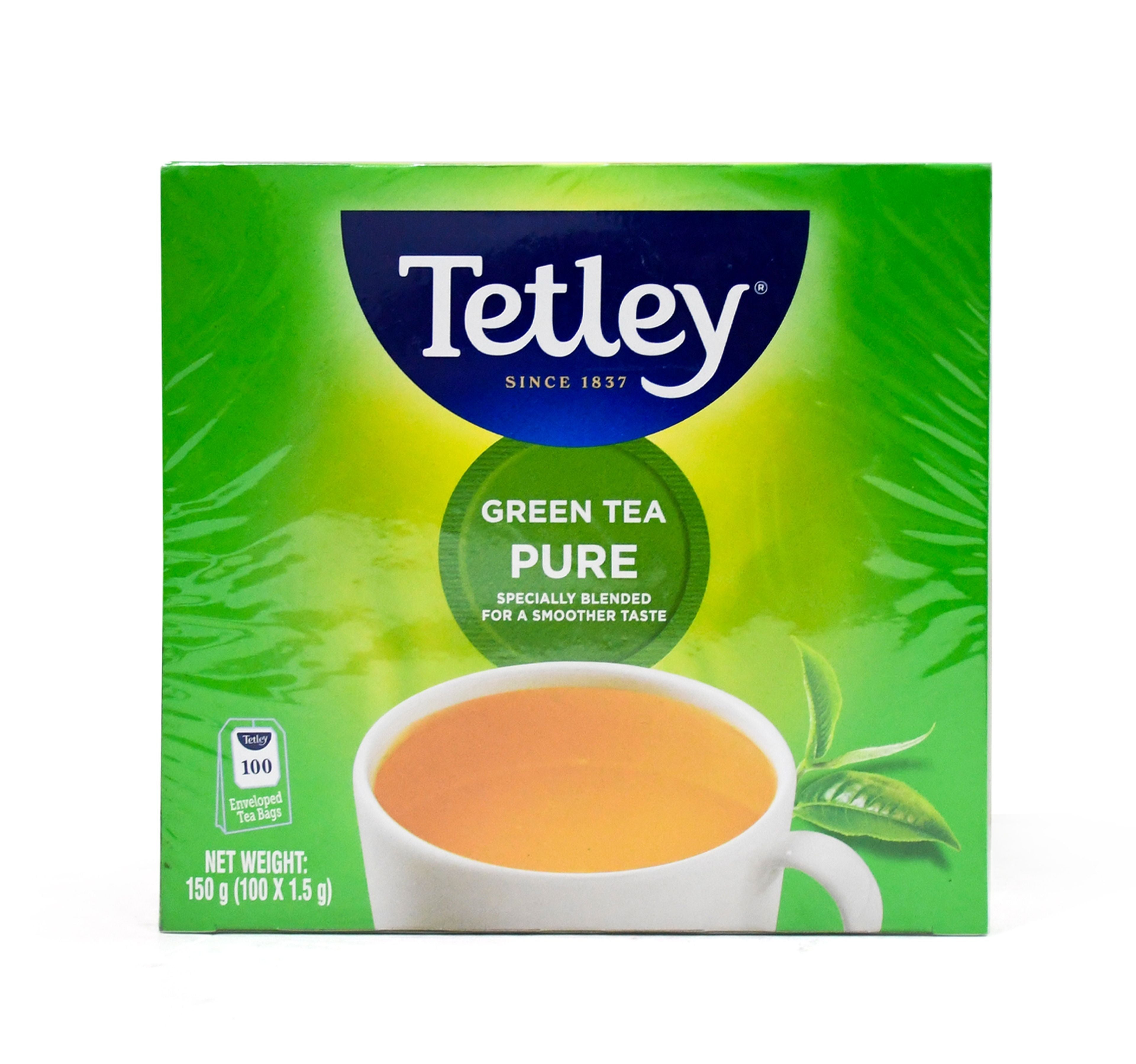 Tetley Pure Green Tea Drawstring 100 Teabags