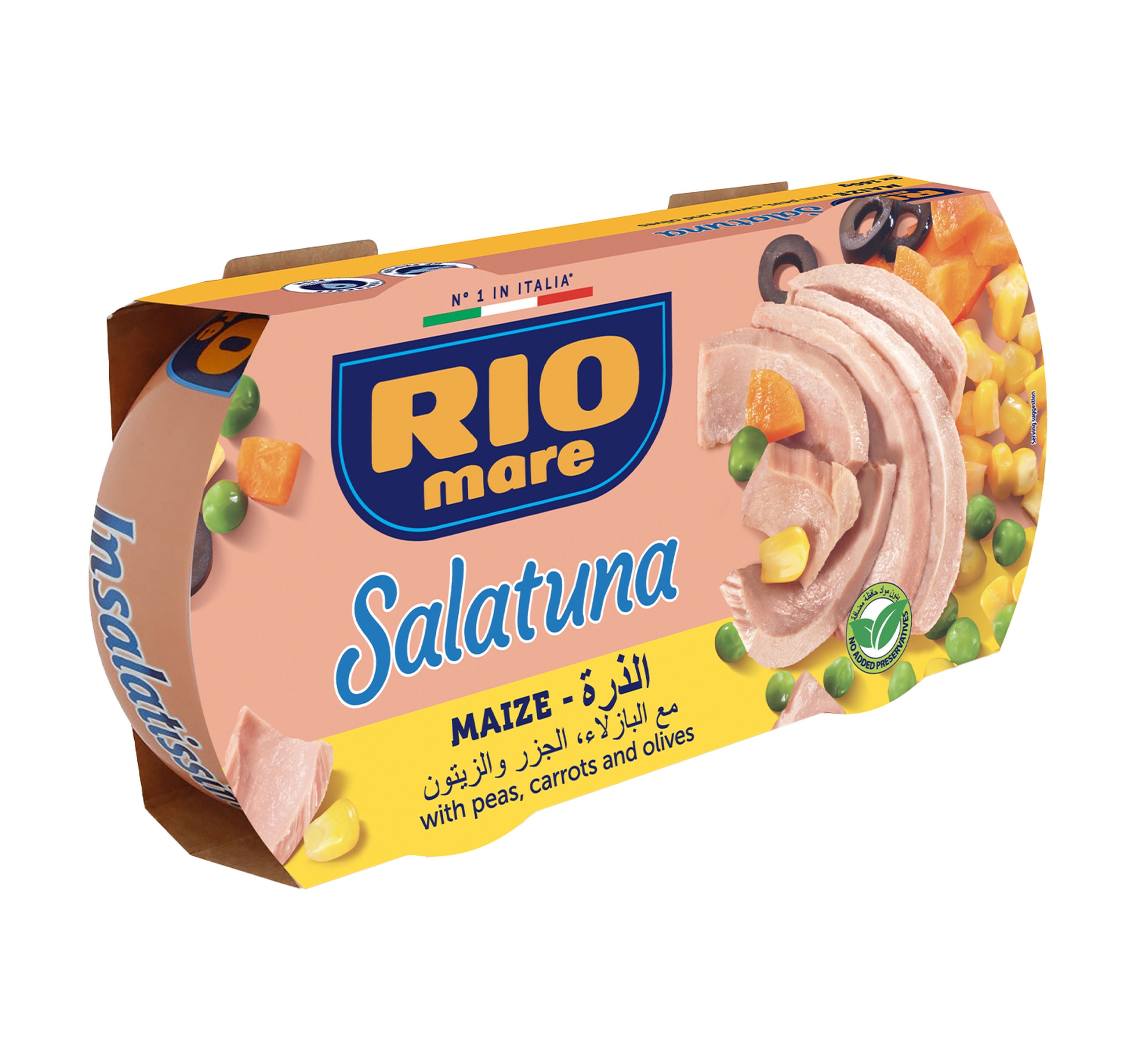 Rio Mare Salatuna Maize with Peas Carrots and Olives 2 x 160 g