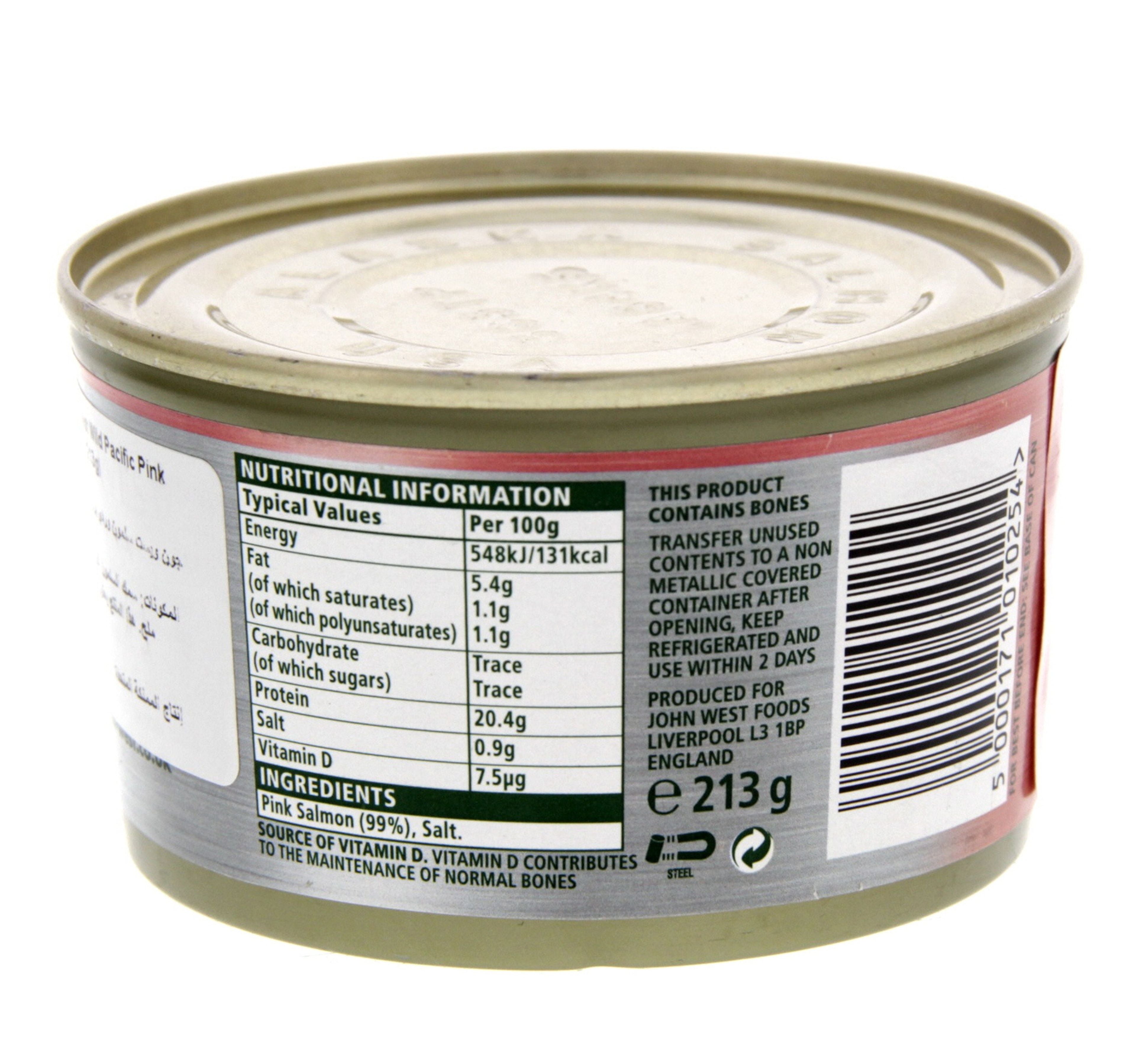 John West Wild Pacific Pink Salmon 213 g
