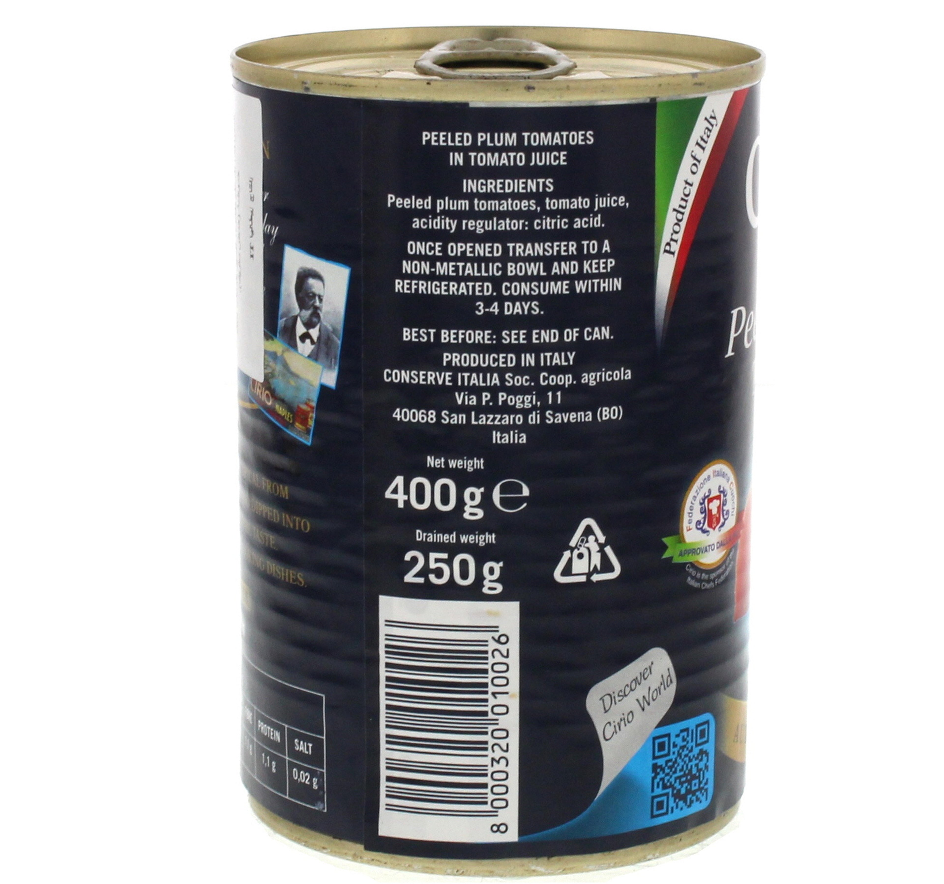 Cirio Peeled Plum Tomatoes 400 g