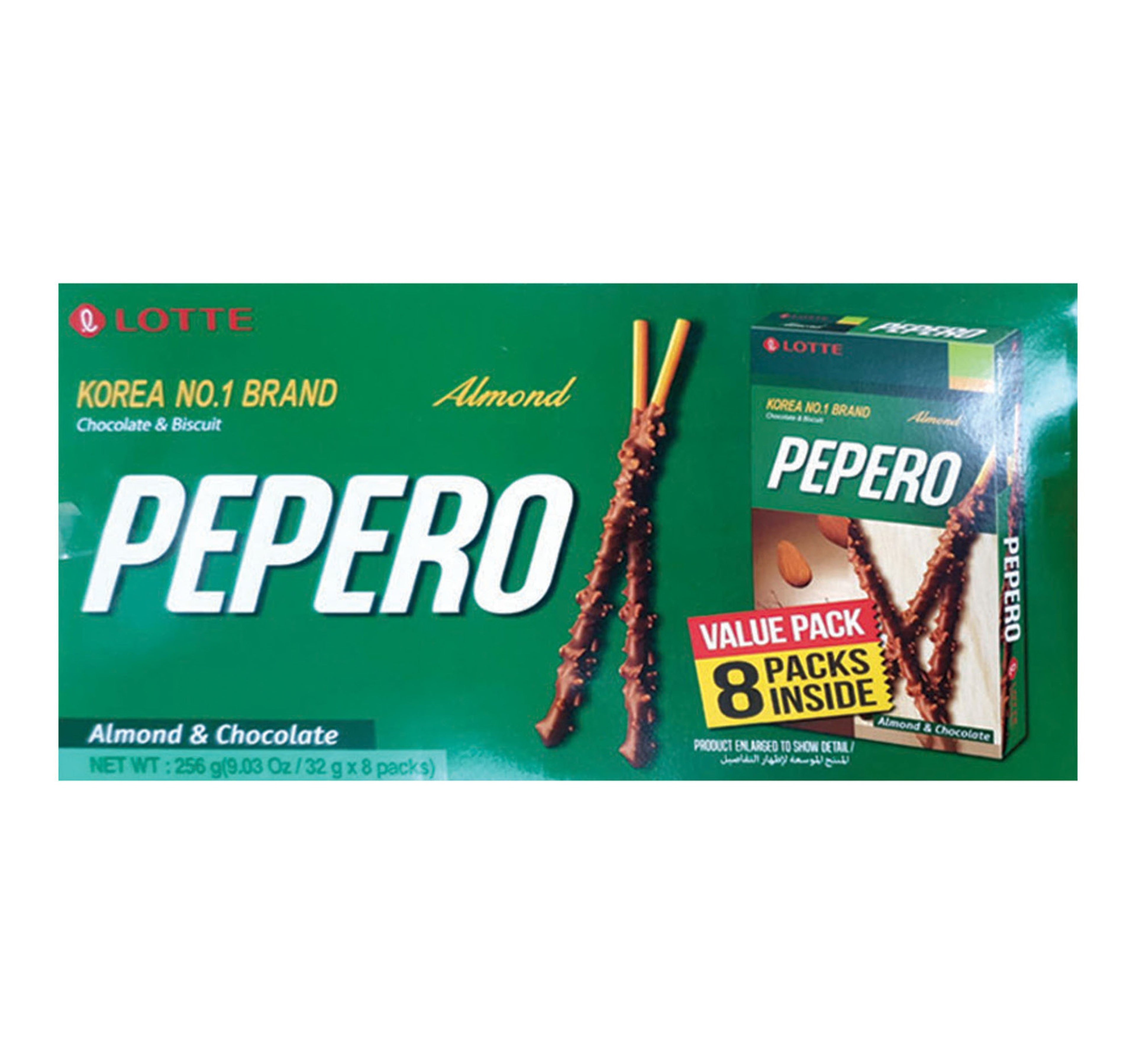 Lotte-Pepero-Biscuit-Stick-Almond-&-Chocolate-256-g