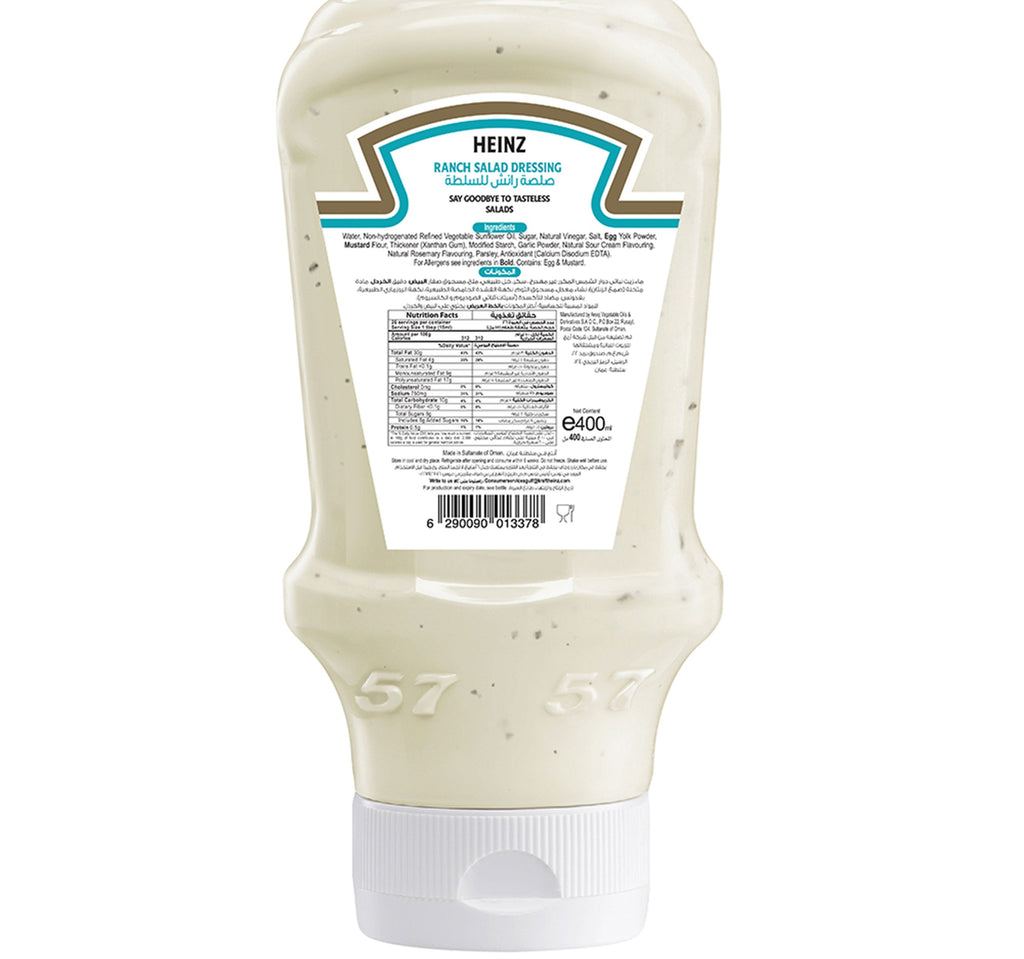 Heinz Original Ranch Salad Dressing Squeezy 400 ml