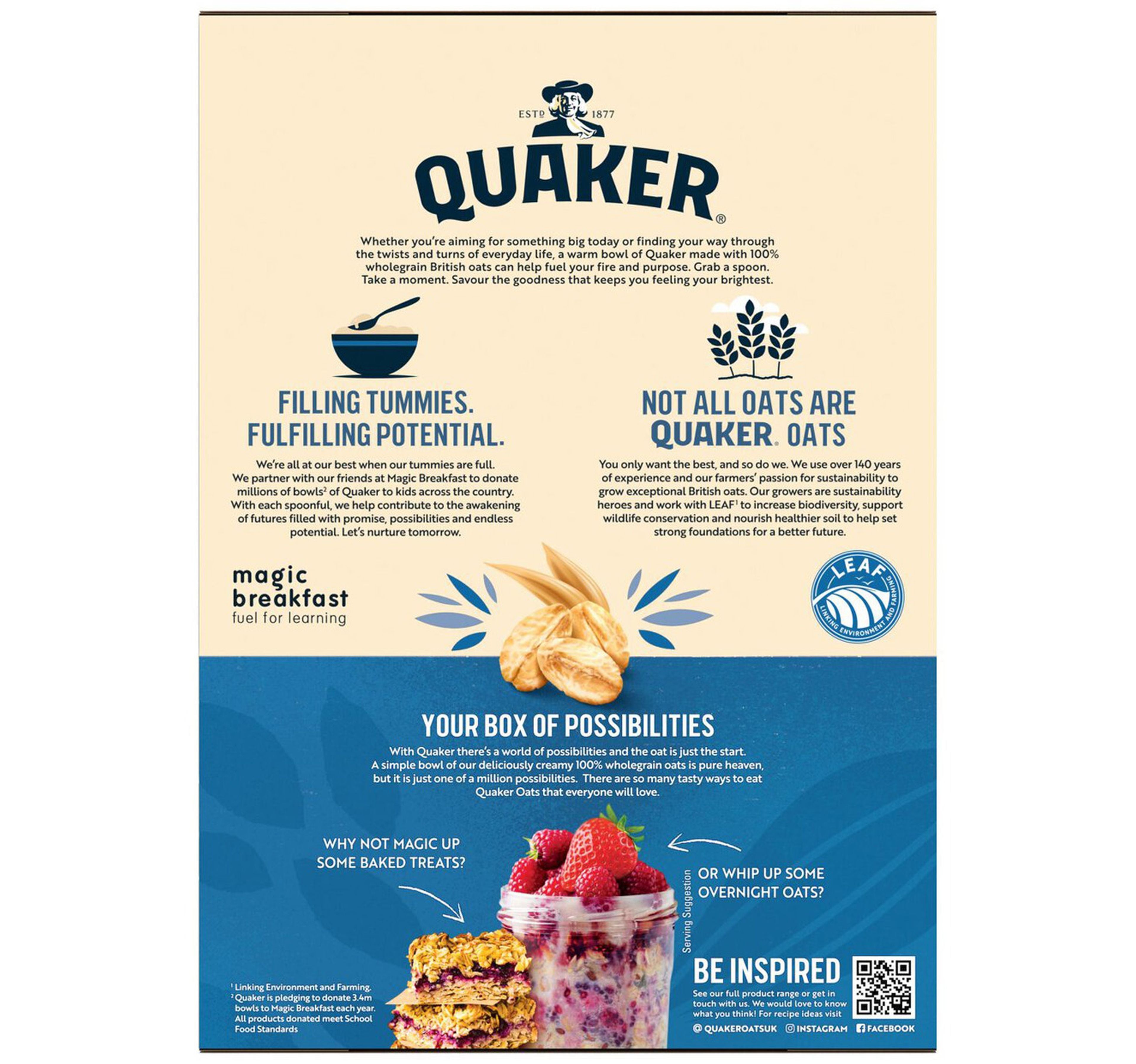 Quaker British Porridge Oats 1 kg