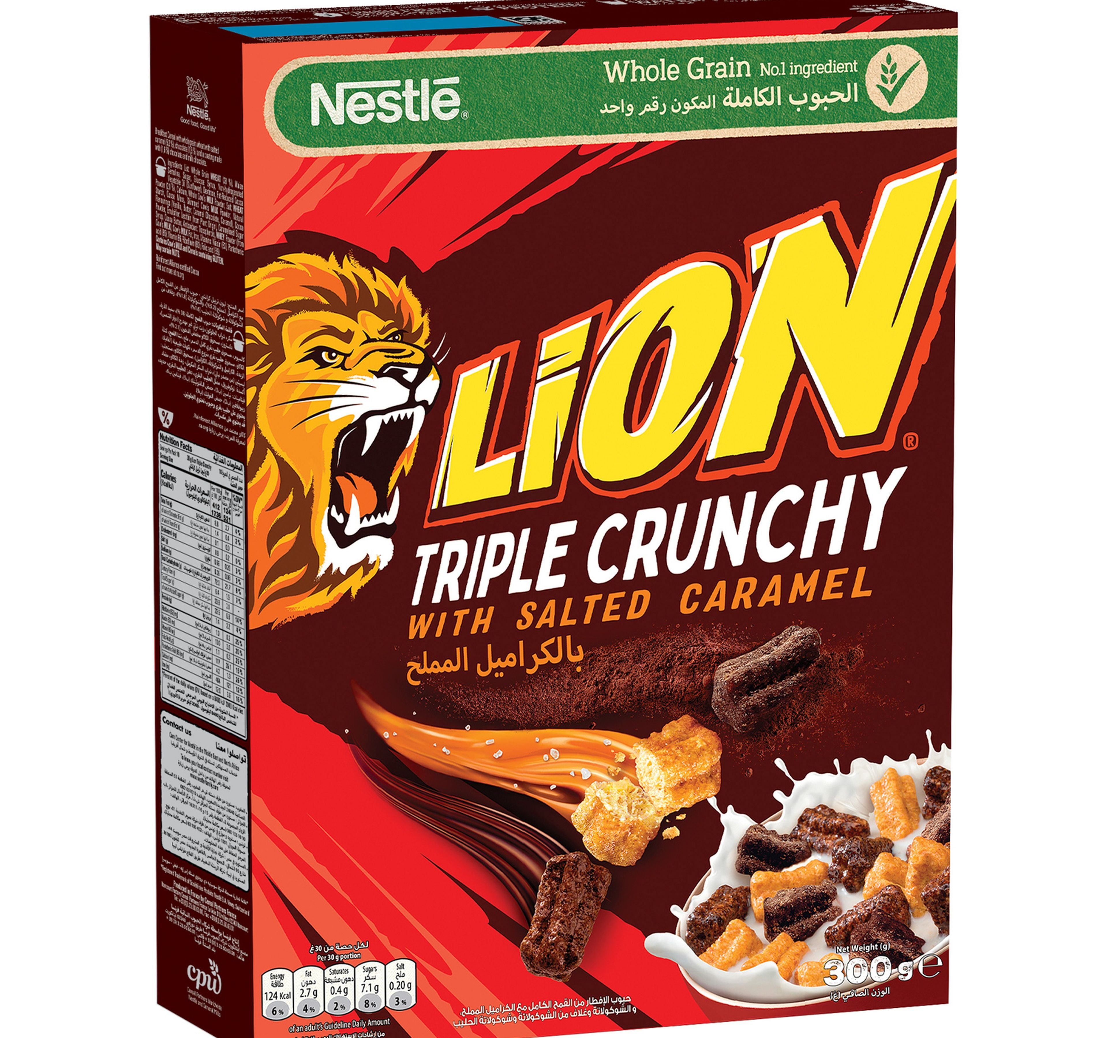 Nestle Lion Triple Crunchy with Salted Caramel 300 g